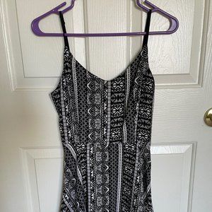 Black and White Patterned Cami dress